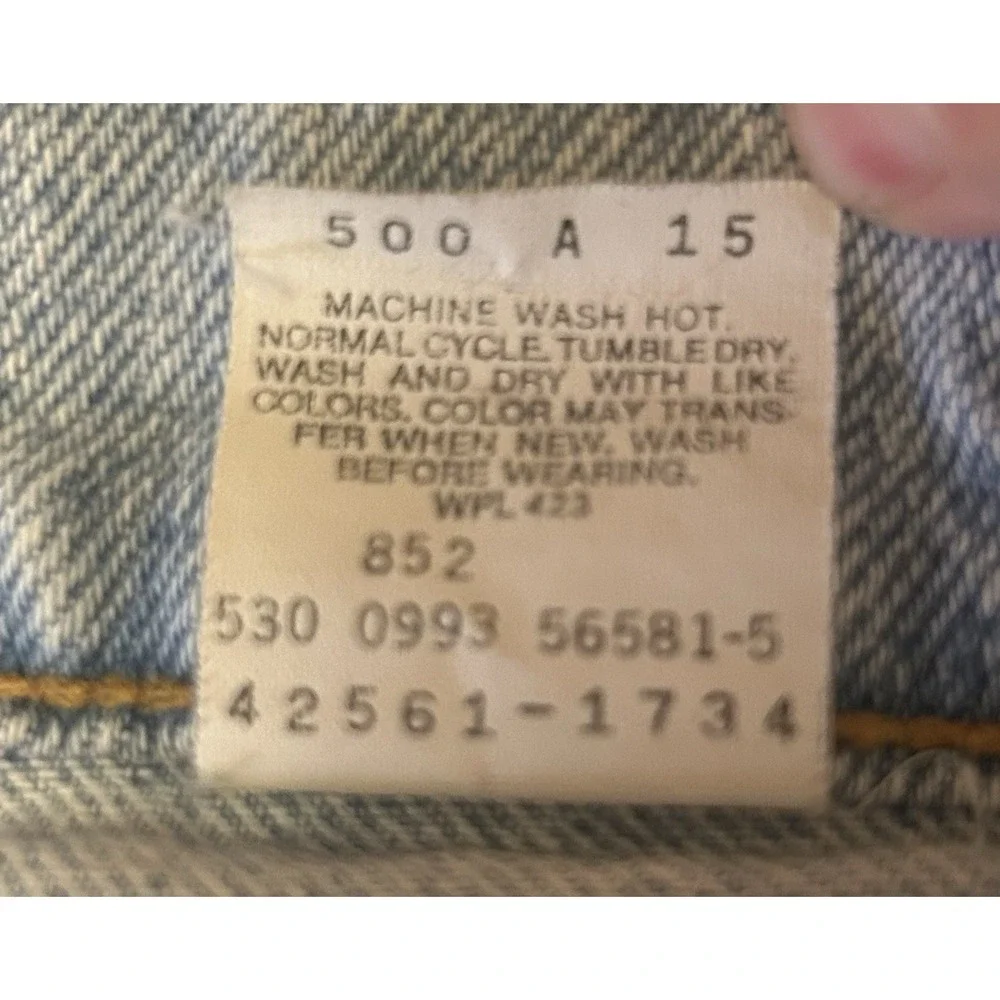 Levis 550 Jeans Mens 32x36 Relaxed Fit Light Wash Blue Denim Orange Tab USA VTG